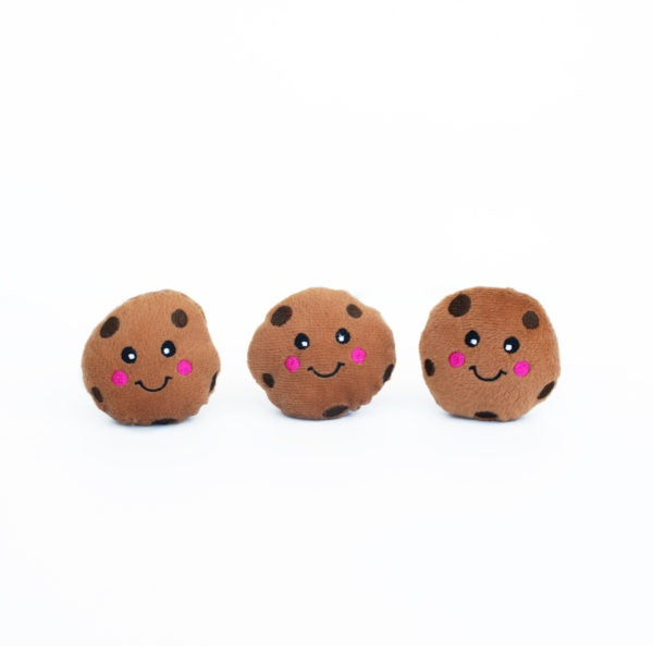 ZippyPaws Miniz Cookies 3-Pack Plush Dog Toys