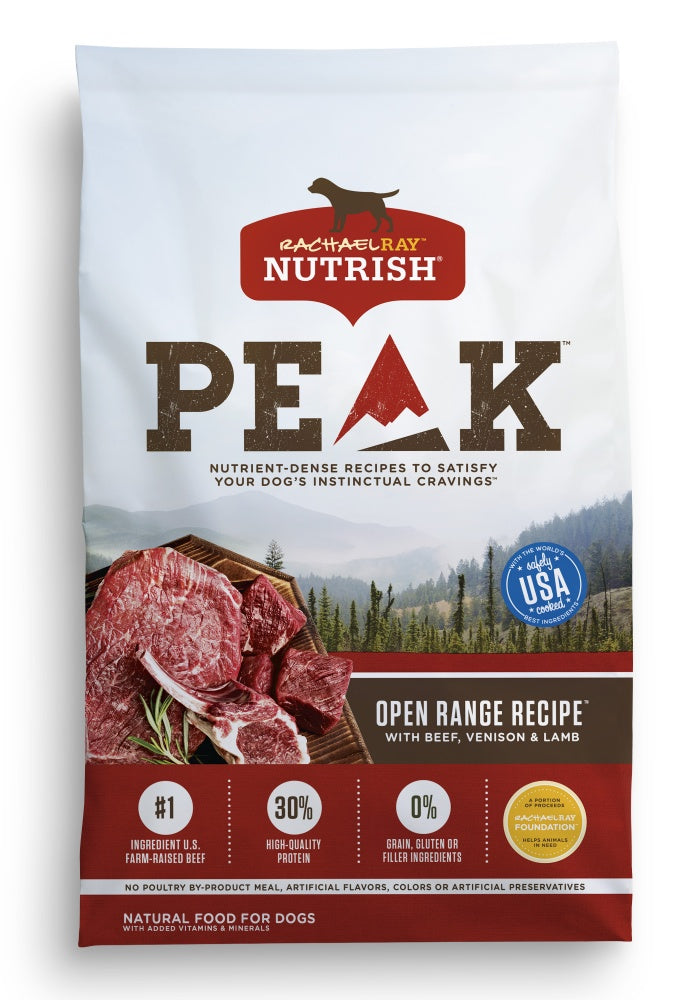 Rachael Ray Nutrish Peak Open Range Grain Free Beef, Venison, & Lamb Recipe Dry Dog Food