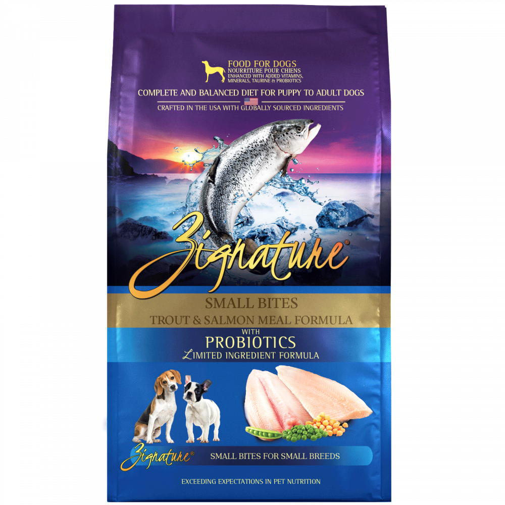 Zignature Small Bites Grain Free Trout & Salmon Formula Dry Dog Food