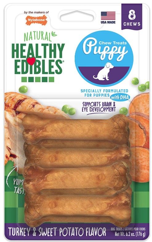 Nylabone Healthy Edibles DHA Omega-3 Puppy - Turkey & Sweet Potato Flavor