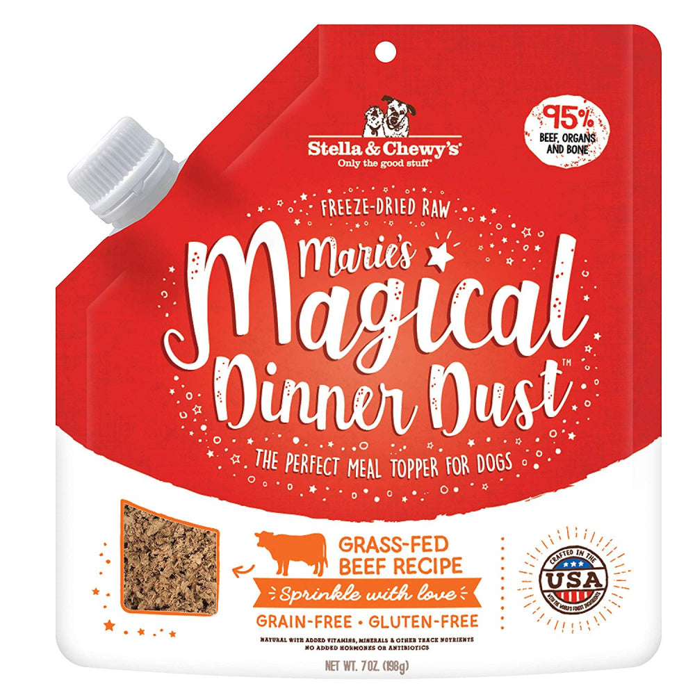 Stella & Chewy's Marie's Magical Dinner Dust Freeze-Dried Grass Fed Beef Recipe Dog Food Topper