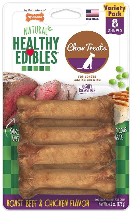 Nylabone Healthy Edibles Wholesome Dog Chews - Variety Pack