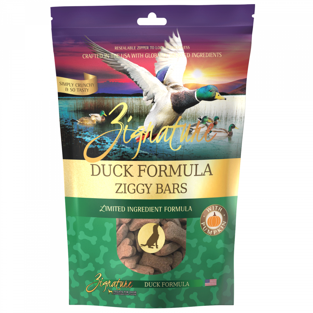 Zignature Zssential Ziggy Bars Duck Formula Dog Treats