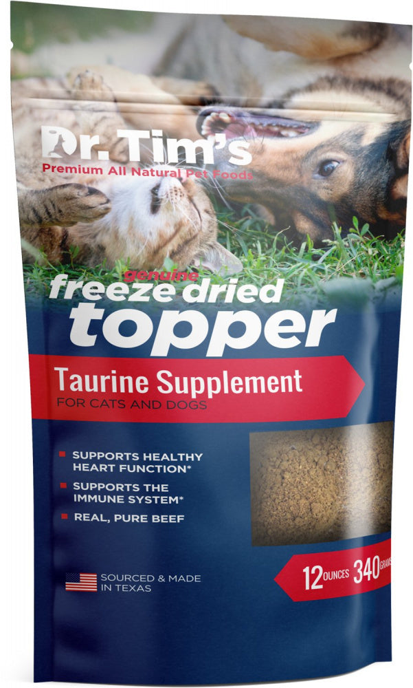 Dr. Tim's Freeze Dried Beef Taurine Food Topper for Dogs & Cats
