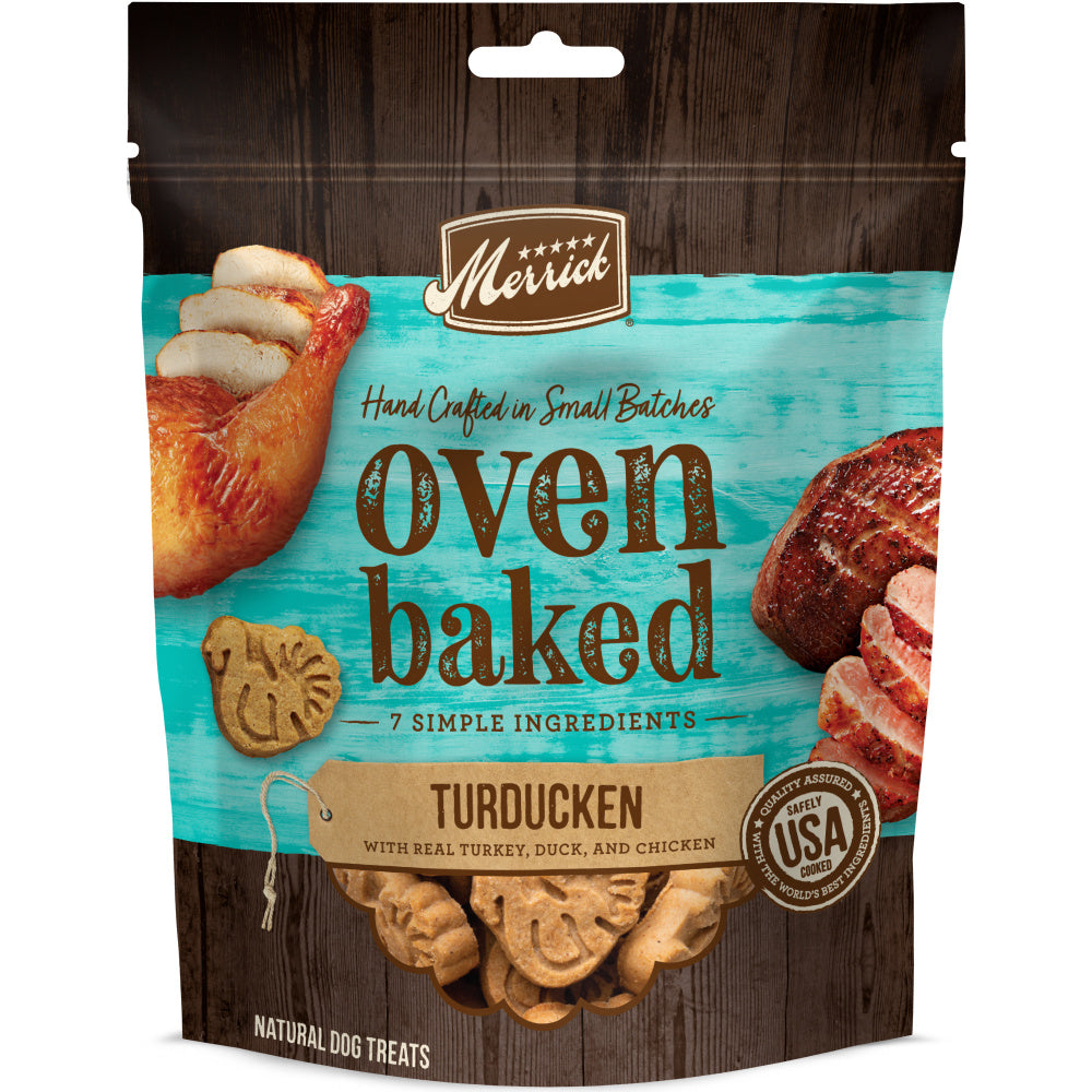 Merrick Oven Baked Turducken Turkey Duck & Chicken Dog Treats