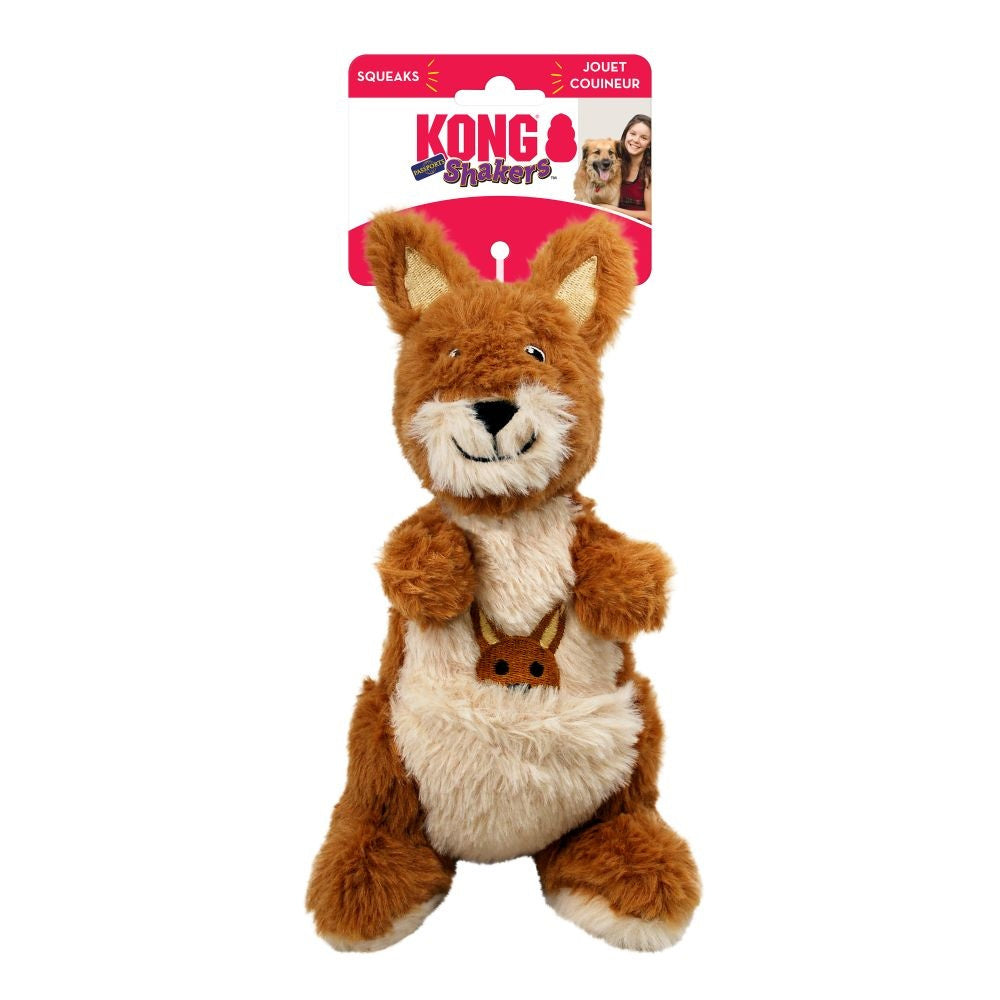KONG Shakers Passports Kangaroo Dog Toy