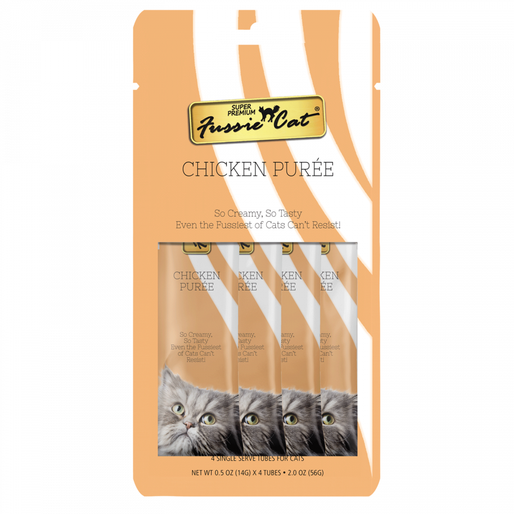 Fussie Cat Chicken Puree Canned Cat Treat Food Topper