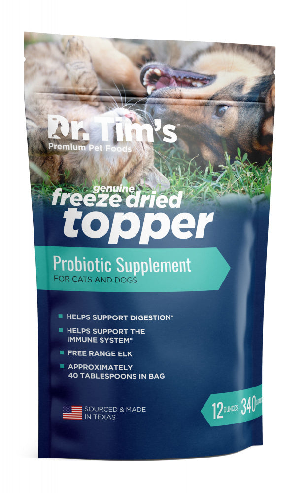 Dr. Tim's Freeze Dried Topper Elk Probiotic Pet Supplement