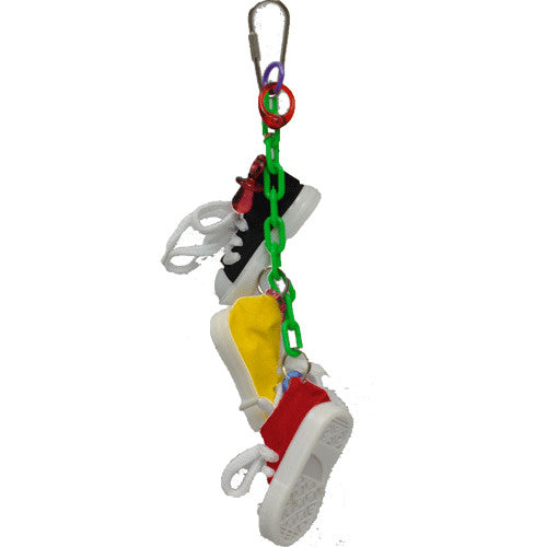 A & E Happy Beaks Sneakers On A Line Bird Cage Accessory