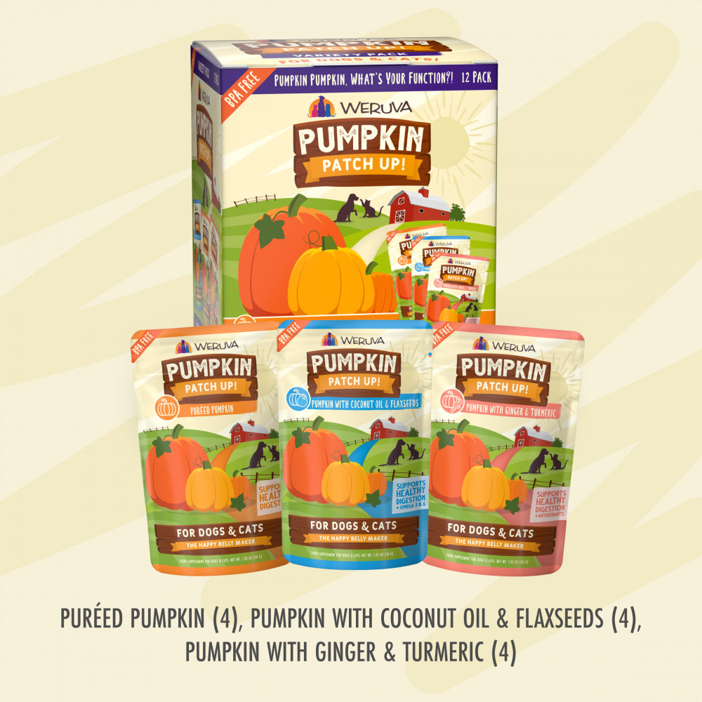 Weruva Pumpkin Patch Up! Pumpkin Pumpkin What's Your Function Variety Pack Dog & Cat Wet Food Supplement
