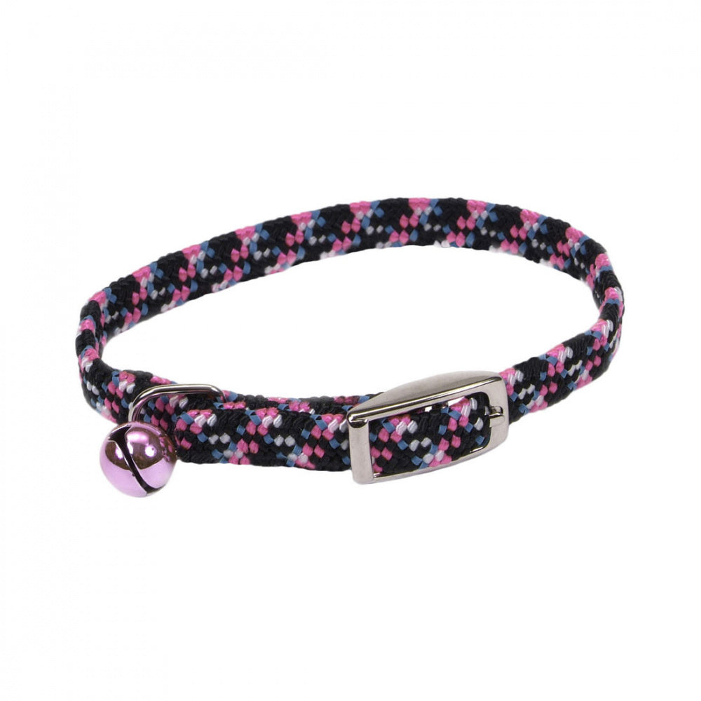 Coastal Pet Products Lil Pals Elasticized Safety Kitten Collar with Reflective Threads Neon Pink