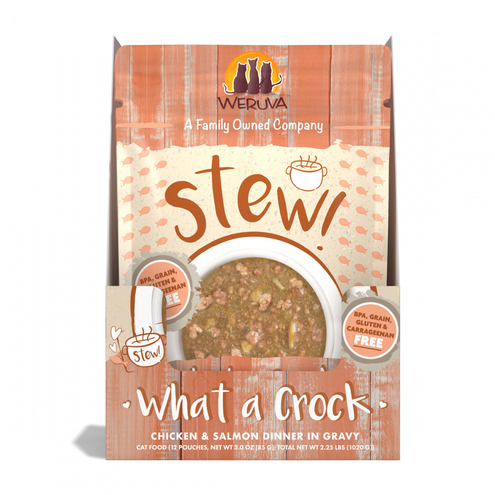 Weruva Classic Cat Stews! What a Crock with Chicken & Salmon in Gravy Canned Cat Food