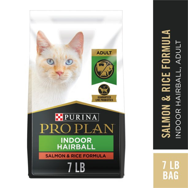 Purina Pro Plan Hairball Management Indoor Salmon and Rice Dry Cat Food