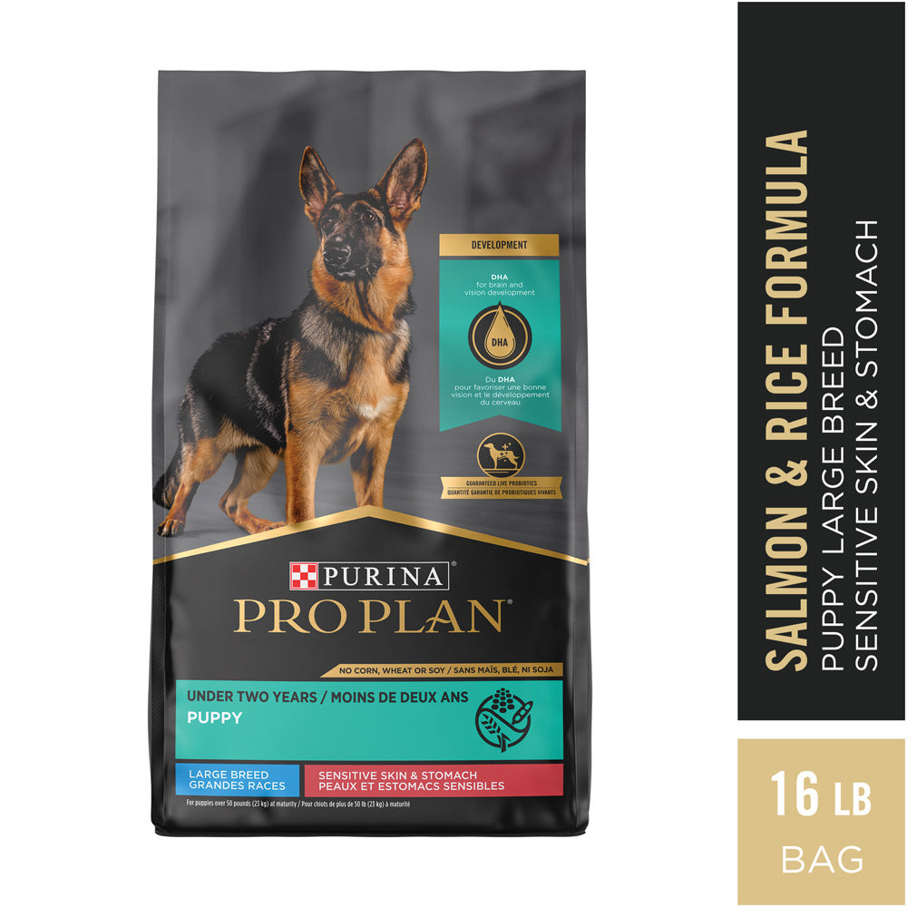 Pro Plan Sensitive Skin & Stomach Salmon & Rice Large Breed Probiotic Dry Puppy Food