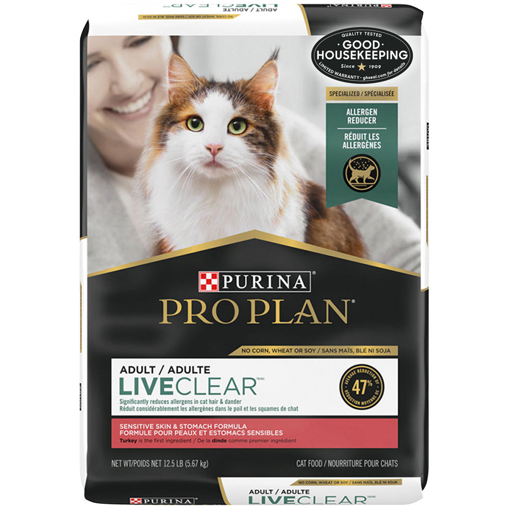 Purina Pro Plan LIVECLEAR Sensitive Stomach Sensitive Skin & Stomach Turkey & Oatmeal Dry Cat Food