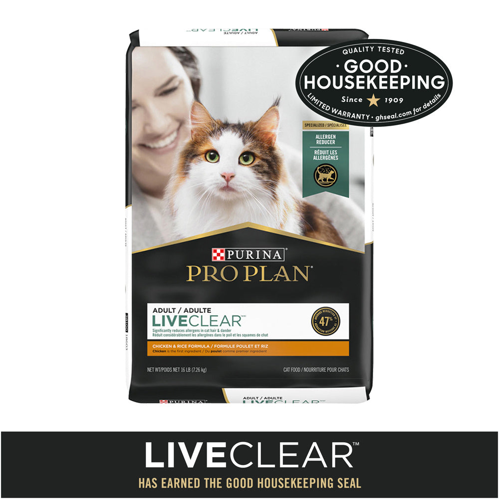Purina Pro Plan LIVECLEAR With Probiotics High Protein Chicken & Rice Formula Dry Cat Food