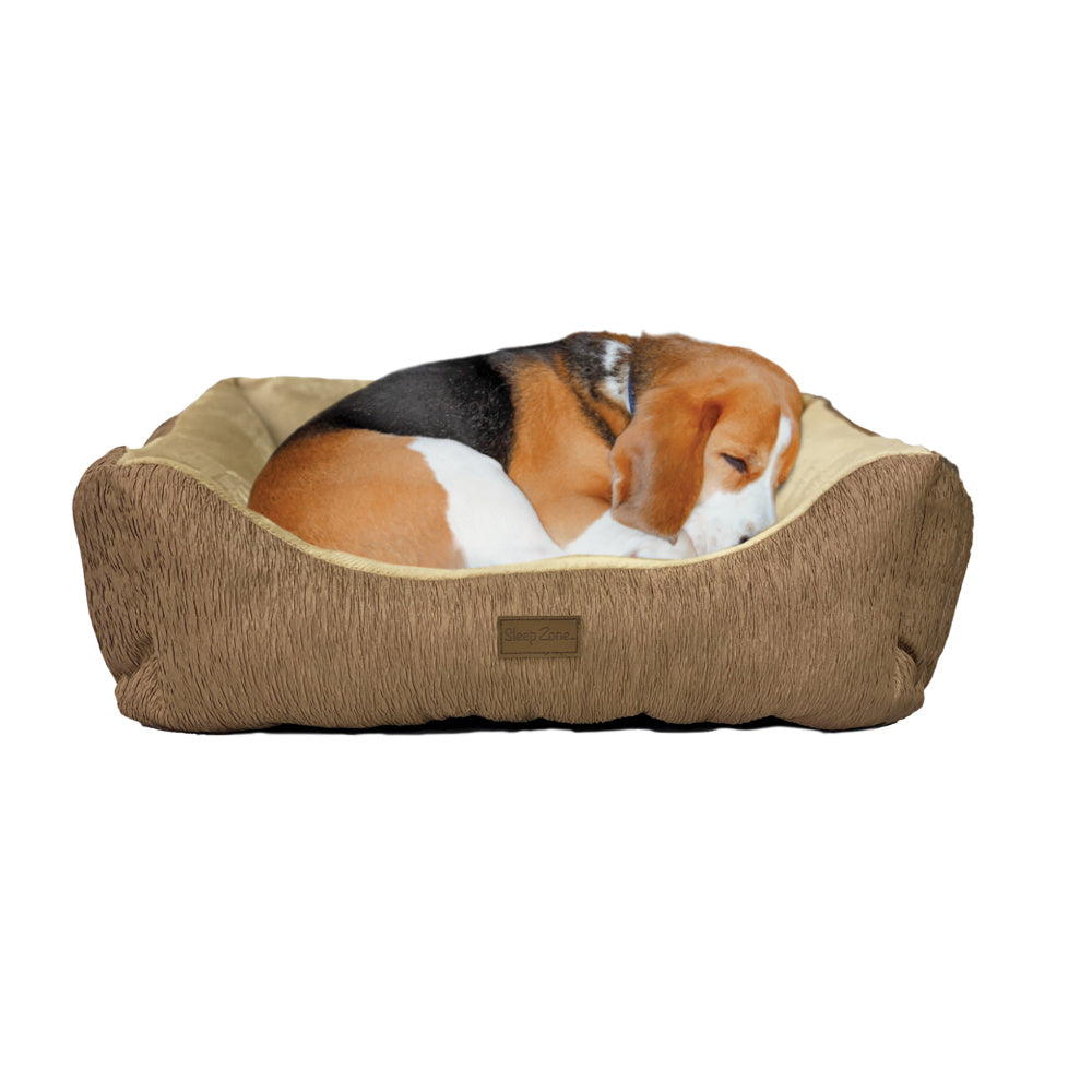 Ethical Pet Ethical Products Sleep Zone Woodgrain Stepin Taupe Dog Bed