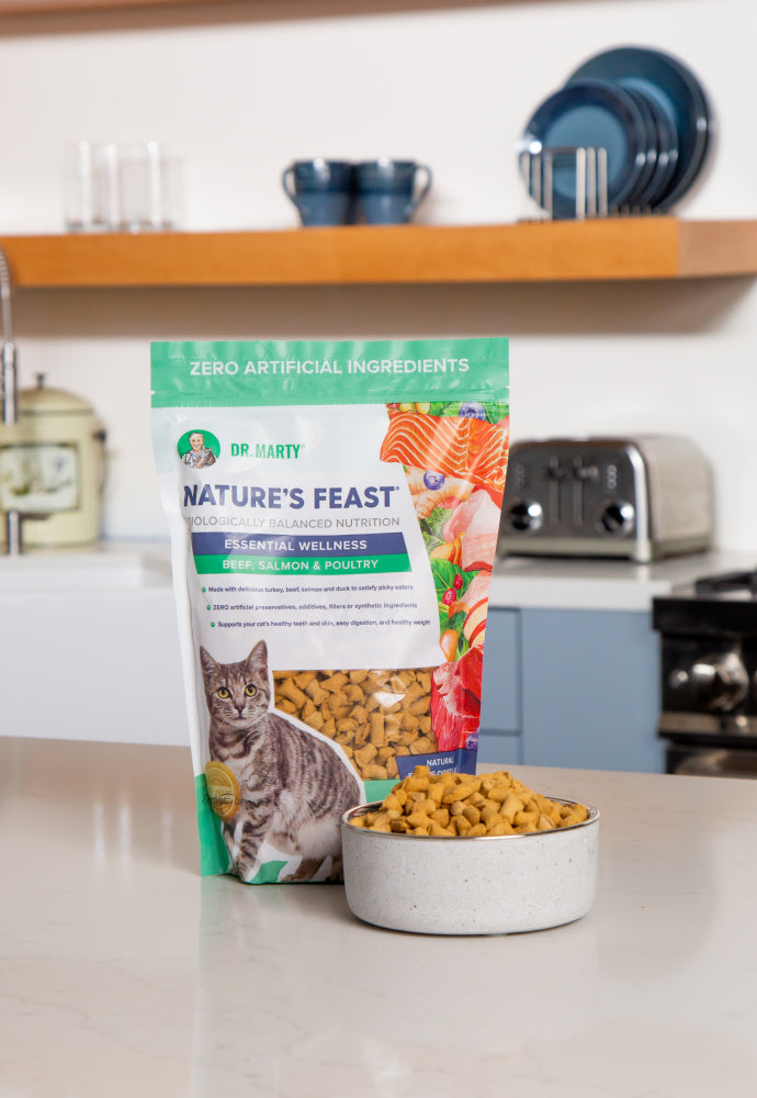 Dr. Marty Nature's Feast Essential Wellness Beef, Salmon and Poultry Freeze Dried Raw Cat Food