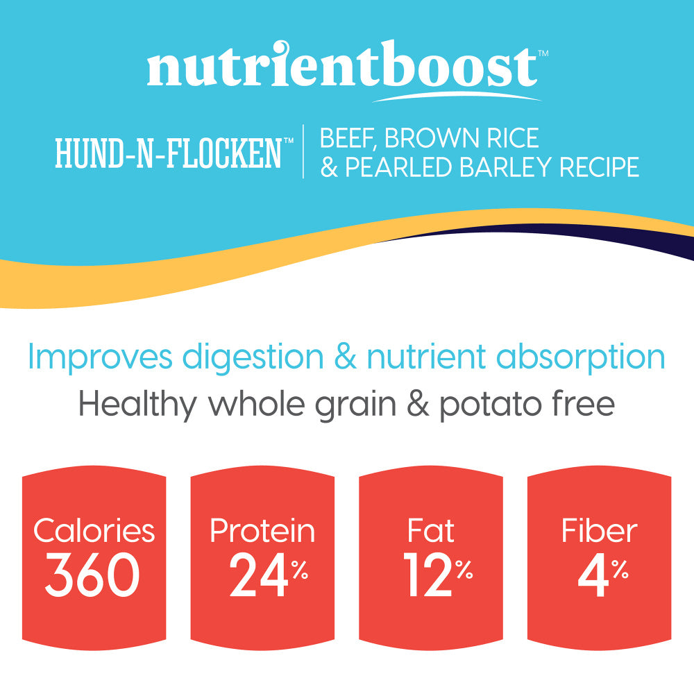 Solid Gold NutrientBoost Hund-N-Flocken with Beef, Brown Rice & Pearled Barley Dry Dog Food