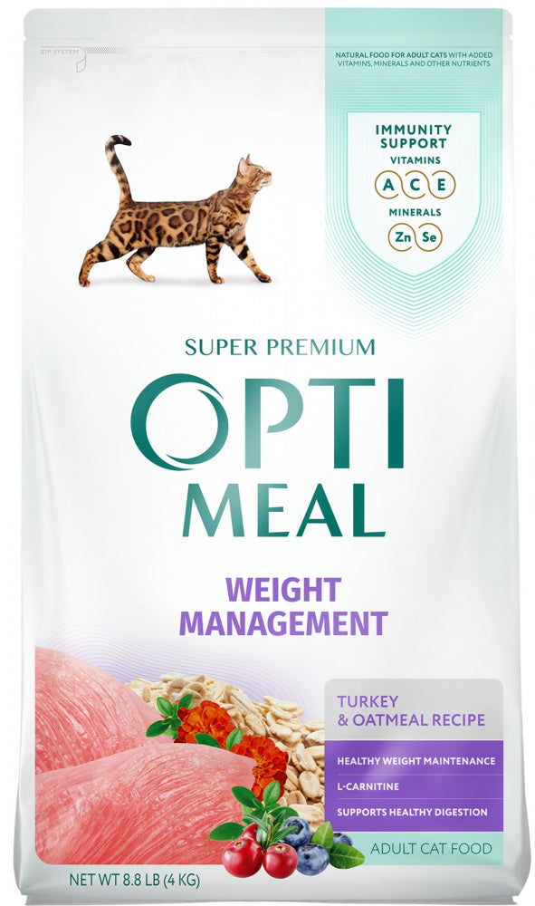 Optimeal Weight Management Turkey & Oatmeal Recipe Adult Cat Dry Food