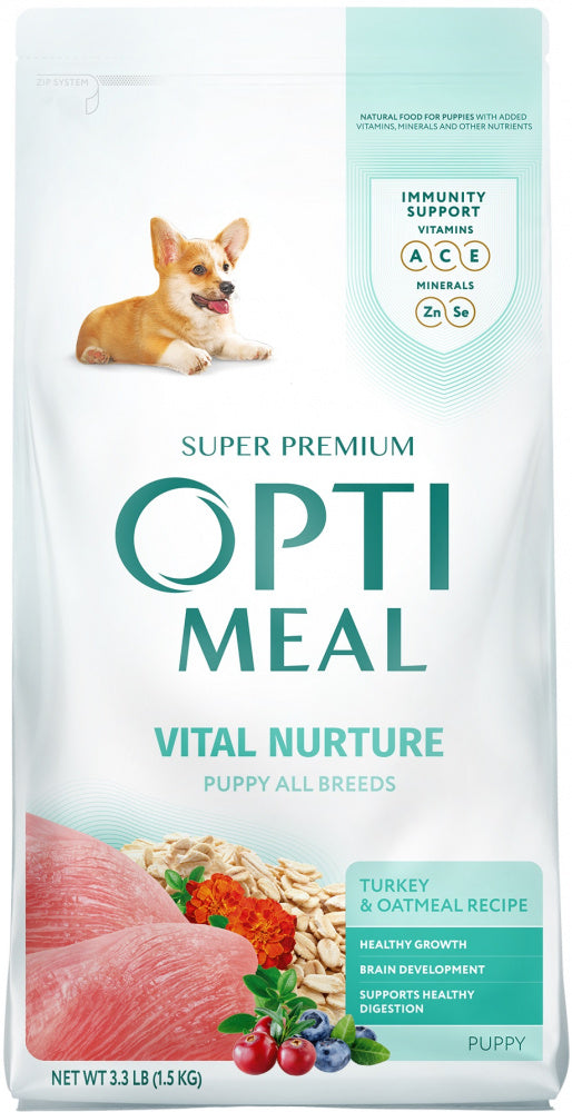 Optimeal Puppy All Breed Vital Nurture Turkey & Oatmeal Recipe Dry Dog Food