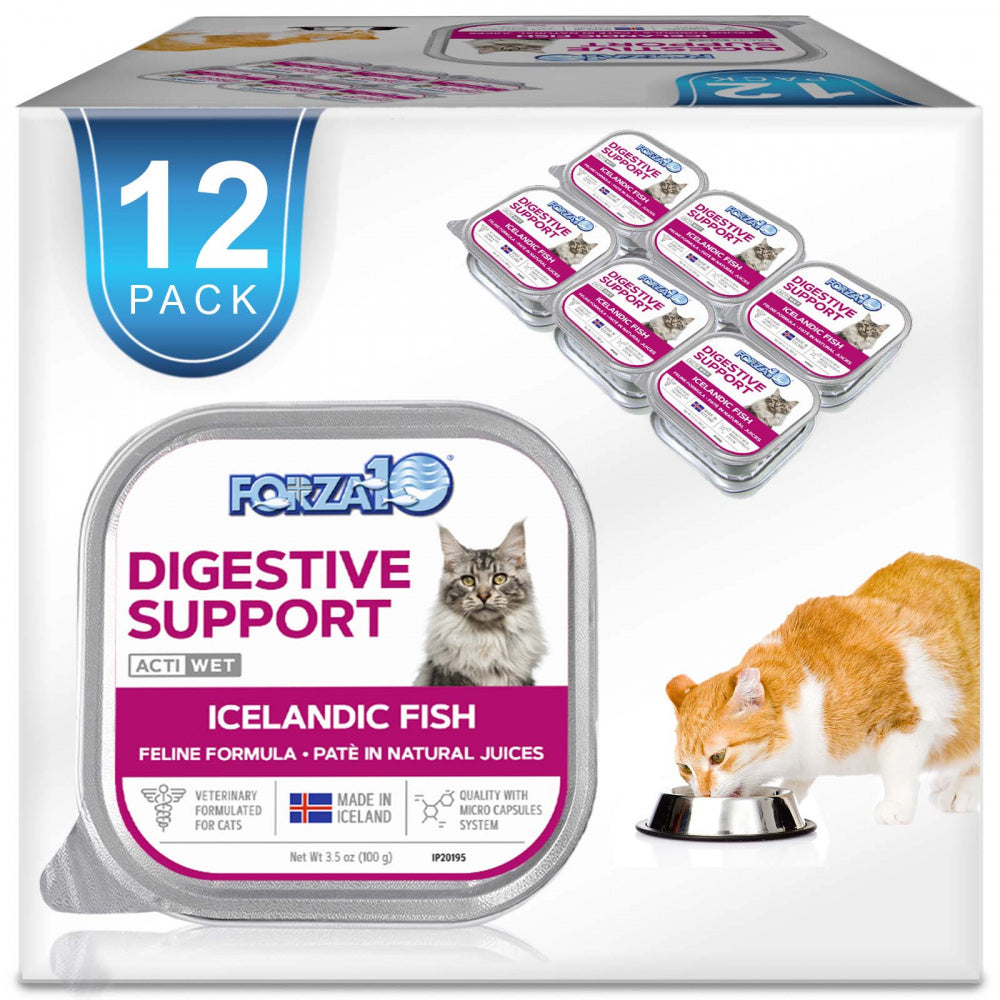 Forza10 Nutraceutic Actiwet Digestive Support Icelandic Fish Recipe Wet Cat Food