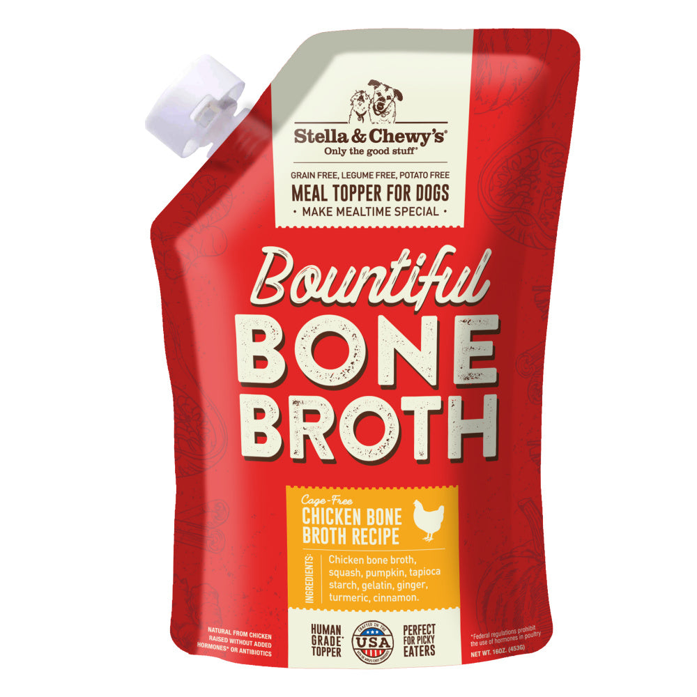 Stella & Chewy's Bountiful Bone Broth Cage-Free Chicken Recipe Meal Topper for Dogs
