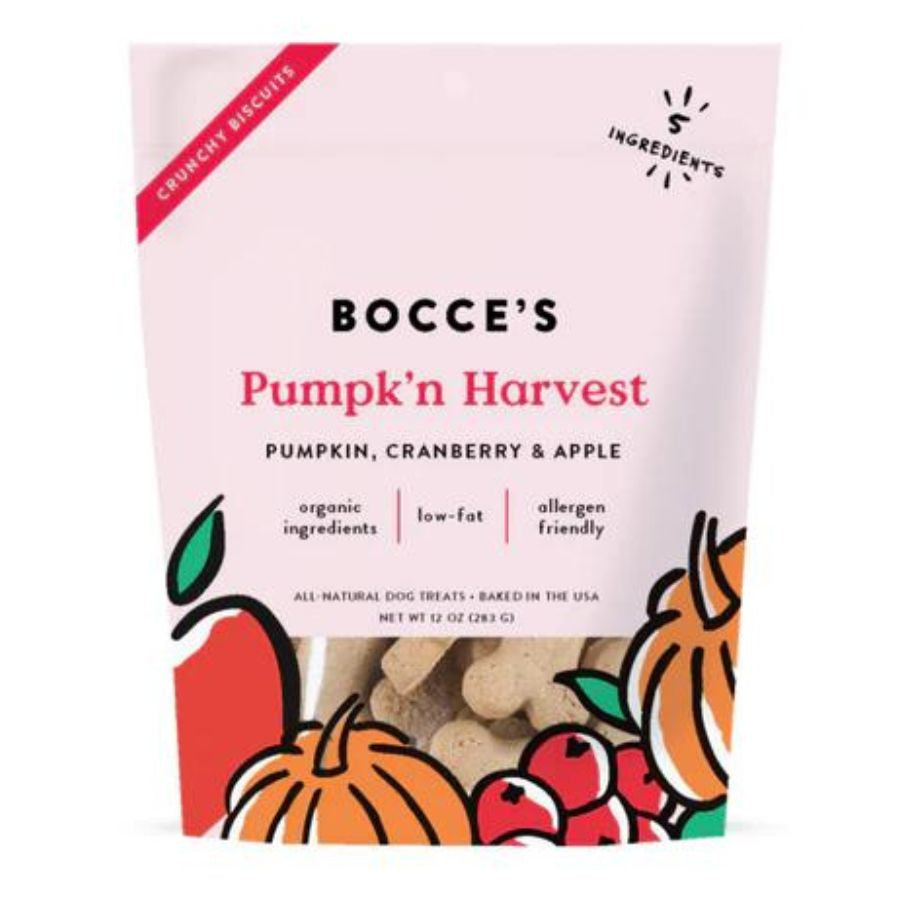 Bocce's Bakery Pumpk'n Harvest Small Batch Dog Biscuits