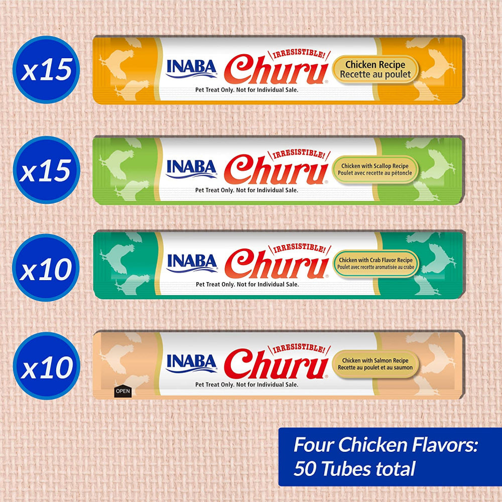 Inaba Cat Churu Chicken Seafood 50 Tubes