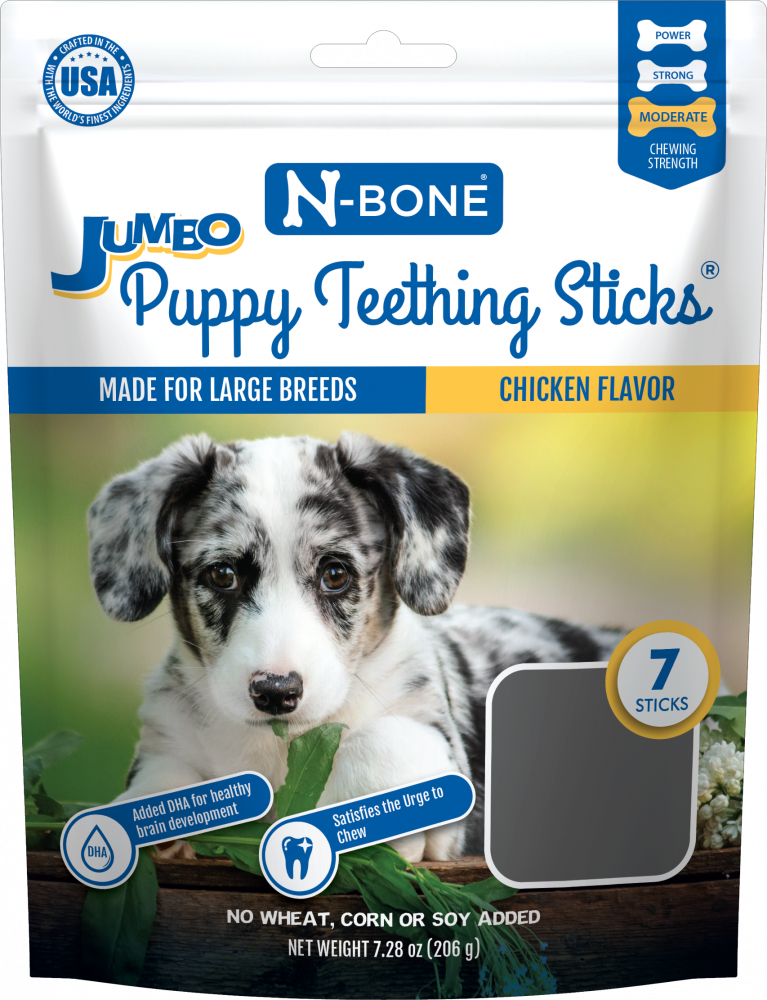 N-Bone Puppy Teething Sticks Jumbo Chicken Flavor