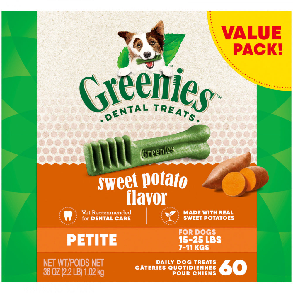 Greenies Petite Dental Bone Sweet Potato