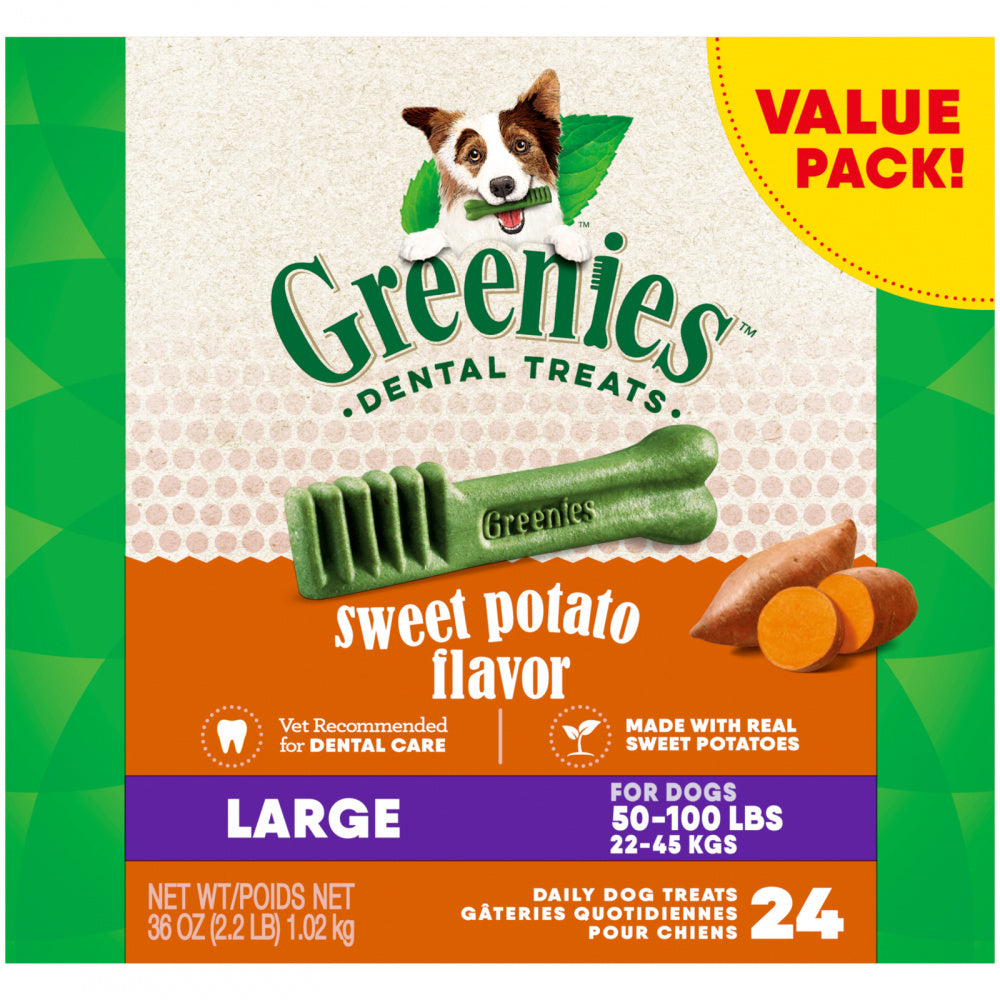 Greenies Large Dental Bone Sweet Potato