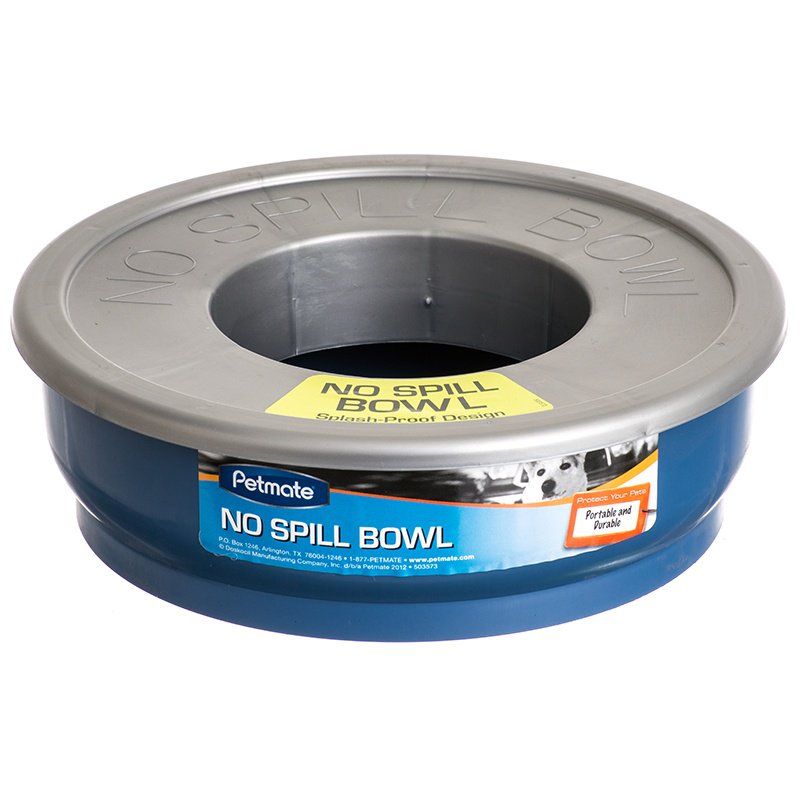 Petmate No-Spill Travel Bowl - Blue