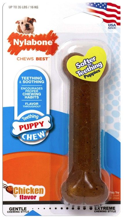Nylabone Puppy Chew Dog Bone - Chicken Flavor