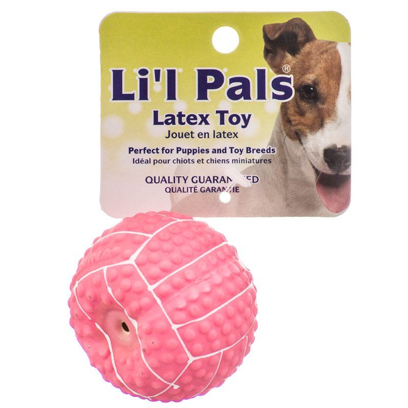 Li'l Pals Latex Mini Volleyball for Dogs - Pink