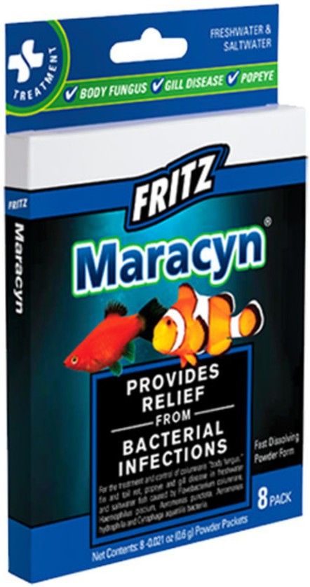 Fritz Maracyn Bacterial Treatment Powder for Freshwater and Saltwater Aquariums