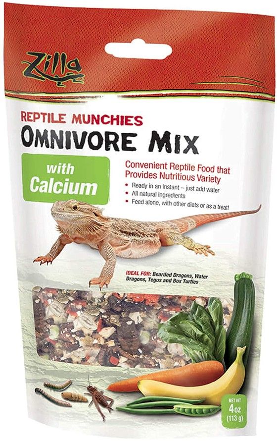 Zilla Reptile Munchies - Omnivore Mix with Calcium