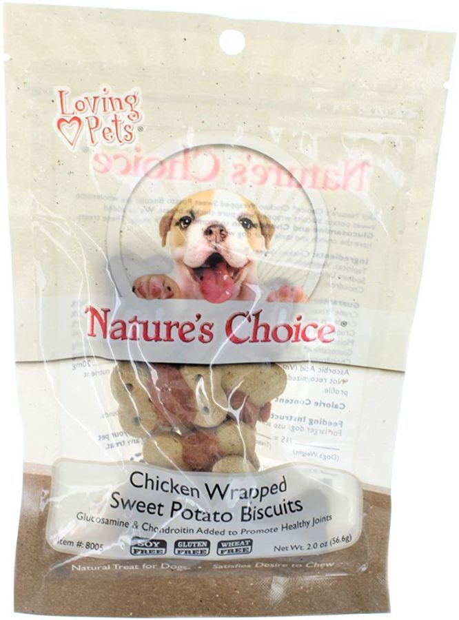 Loving Pets Natures Choice Chicken Wrapped Sweet Potato Biscuit Dog Treats
