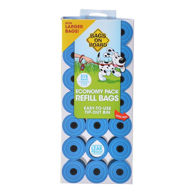 Bags on Board Waste Pick Up Refill Bags - Blue