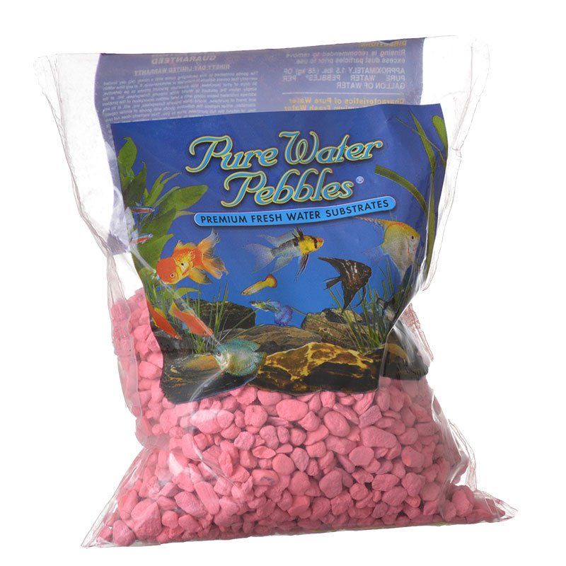 Pure Water Pebbles Aquarium Gravel - Neon Pink
