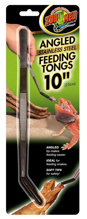 Zoo Med Angled Stainless Steel Feeding Tongs