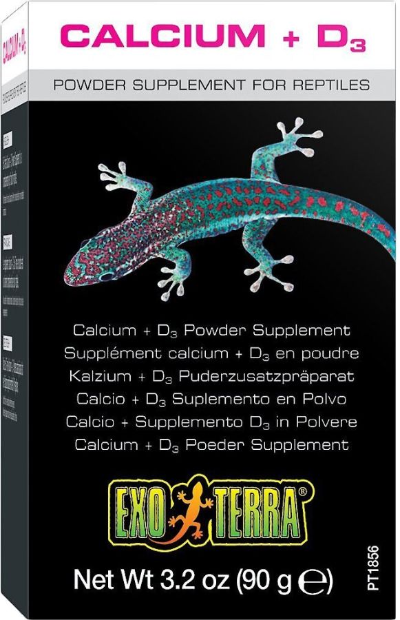 Exo-Terra Calcium + D3 Powder Supplement for Reptiles