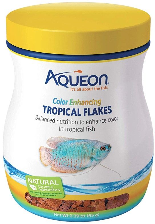 Aqueon Color Enhancing Tropical Flakes Fish Food