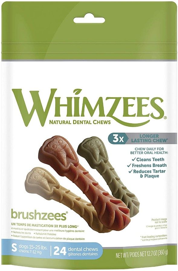 Whimzees Brushzees Dental Treats - Small