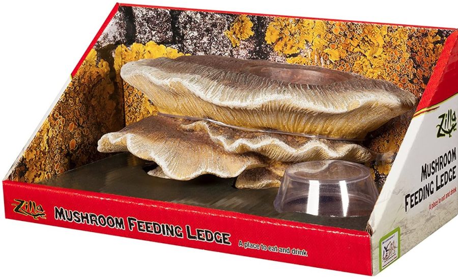 Zilla Mushroom Feeding Ledge Reptile Decor