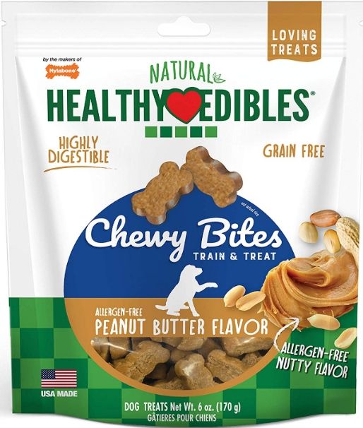Nylabone Natural Healthy Edibles Chewy Bites Dog Treats