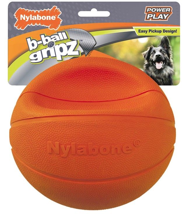 Nylabone Power Play B-Ball Grips Basketball Dog Toy