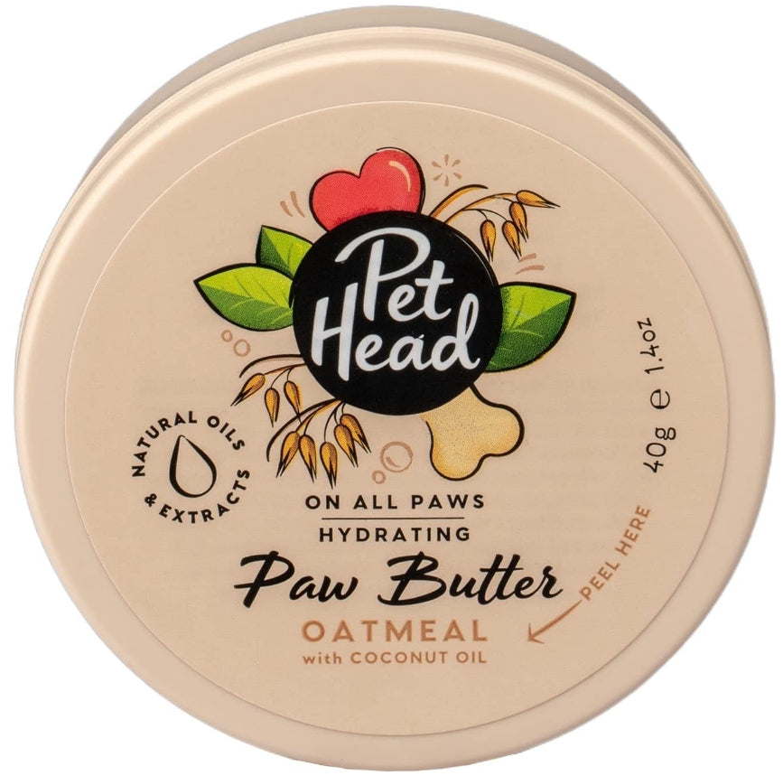 Pet Head Hydrating Paw Butter for Dogs Oatmeal with Coconut Oil