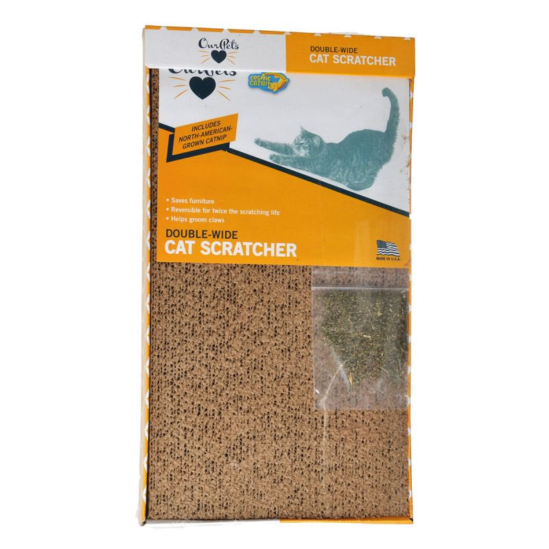 OurPets Cosmic Catnip Double Wide Cardboard Scratching Post