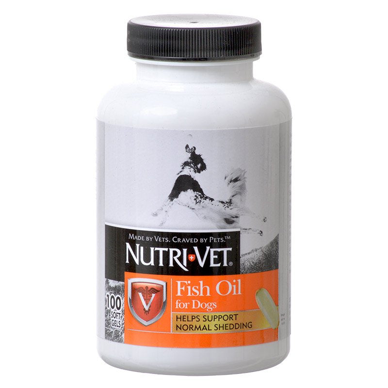 Nutri-Vet Fish Oil for Dogs Soft Gels Helps Support Normal Shedding